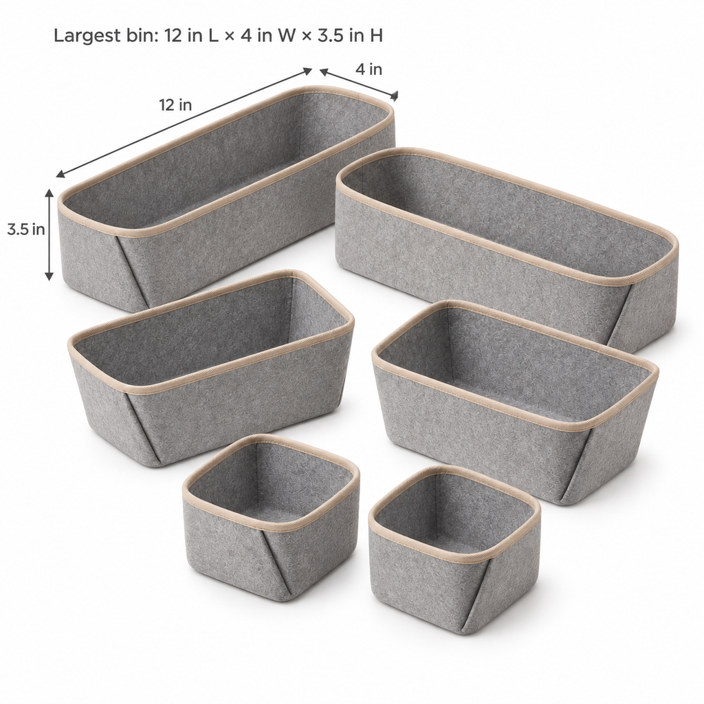 StackSoft Drawer Organizer Set